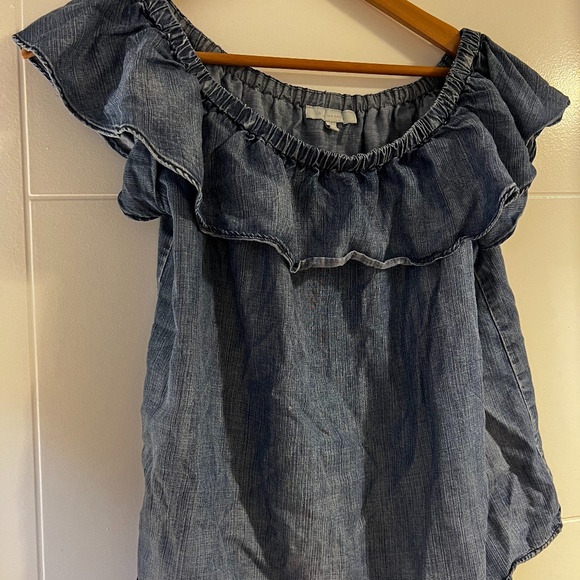 Off the Shoulder Jean Top - Picture 1 of 3